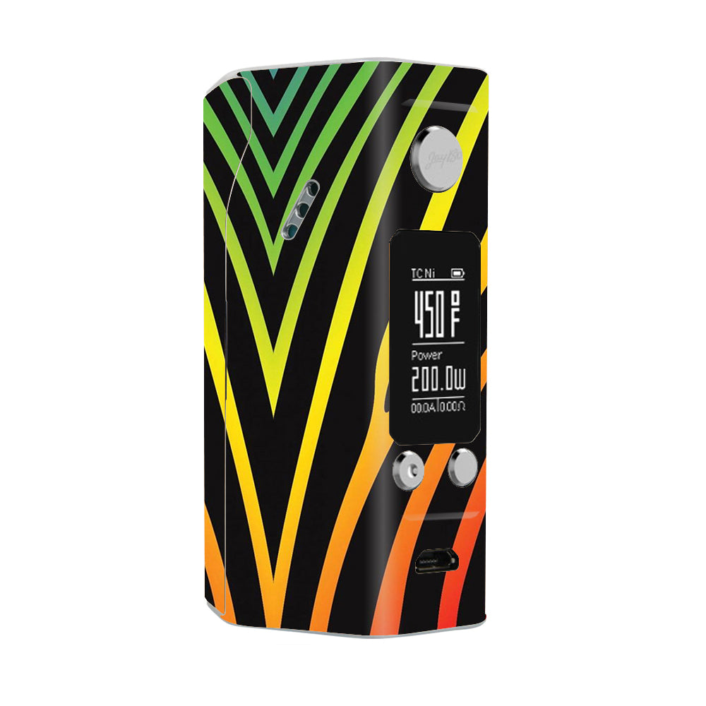   Zebra Stripe Rainbow Wismec Reuleaux RX200S Skin