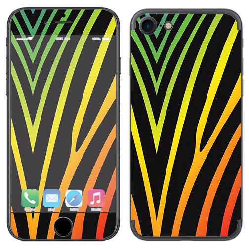   Zebra Stripe Rainbow Apple iPhone 7 or iPhone 8 Skin