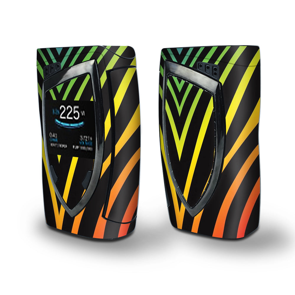 Skin Decal Vinyl Wrap for Smok Devilkin Kit 225w Vape (includes TFV12 Prince Tank Skins) skins cover/  Zebra Stripe Rainbow