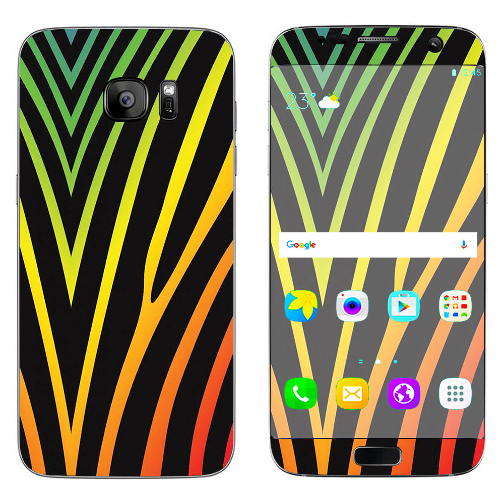   Zebra Stripe Rainbow Samsung Galaxy S7 Edge Skin