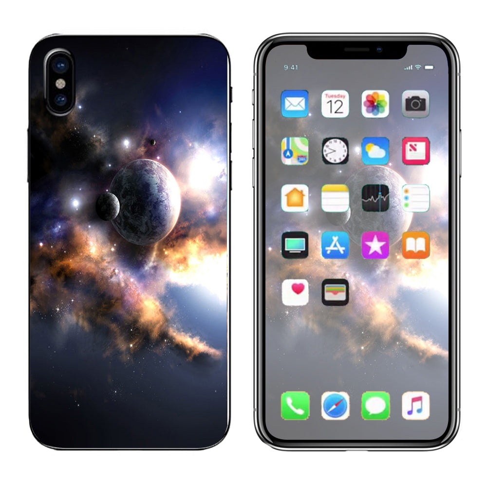  Planets Moons Space Apple iPhone X Skin