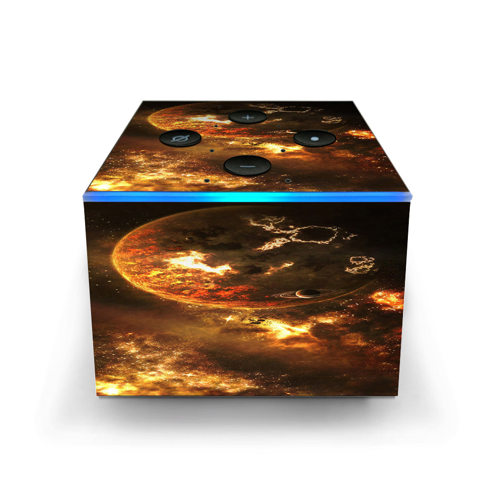 Planets Fire Saturn Rings Amazon Fire TV Cube Skin