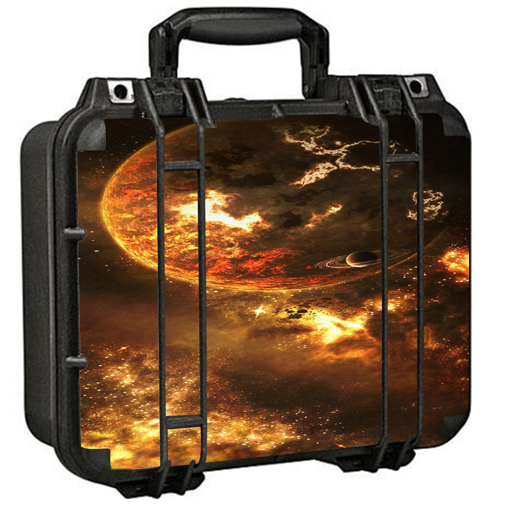  Planets Fire Saturn Rings Pelican Case 1400 Skin