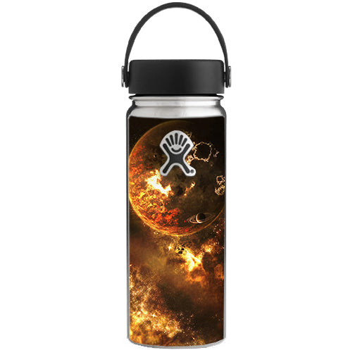 Planets Fire Saturn Rings Hydroflask 18oz Wide Mouth Skin