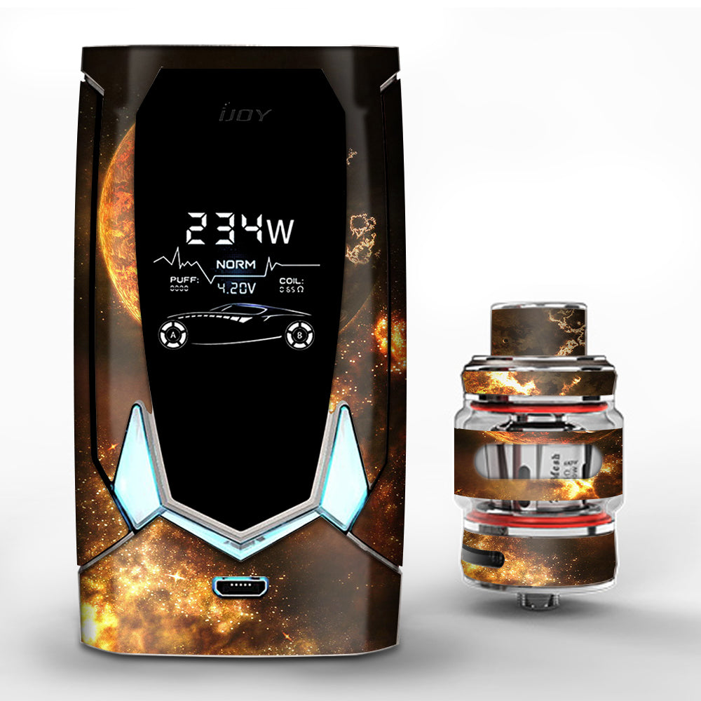  Planets Fire Saturn Rings iJoy Avenger 270 Skin