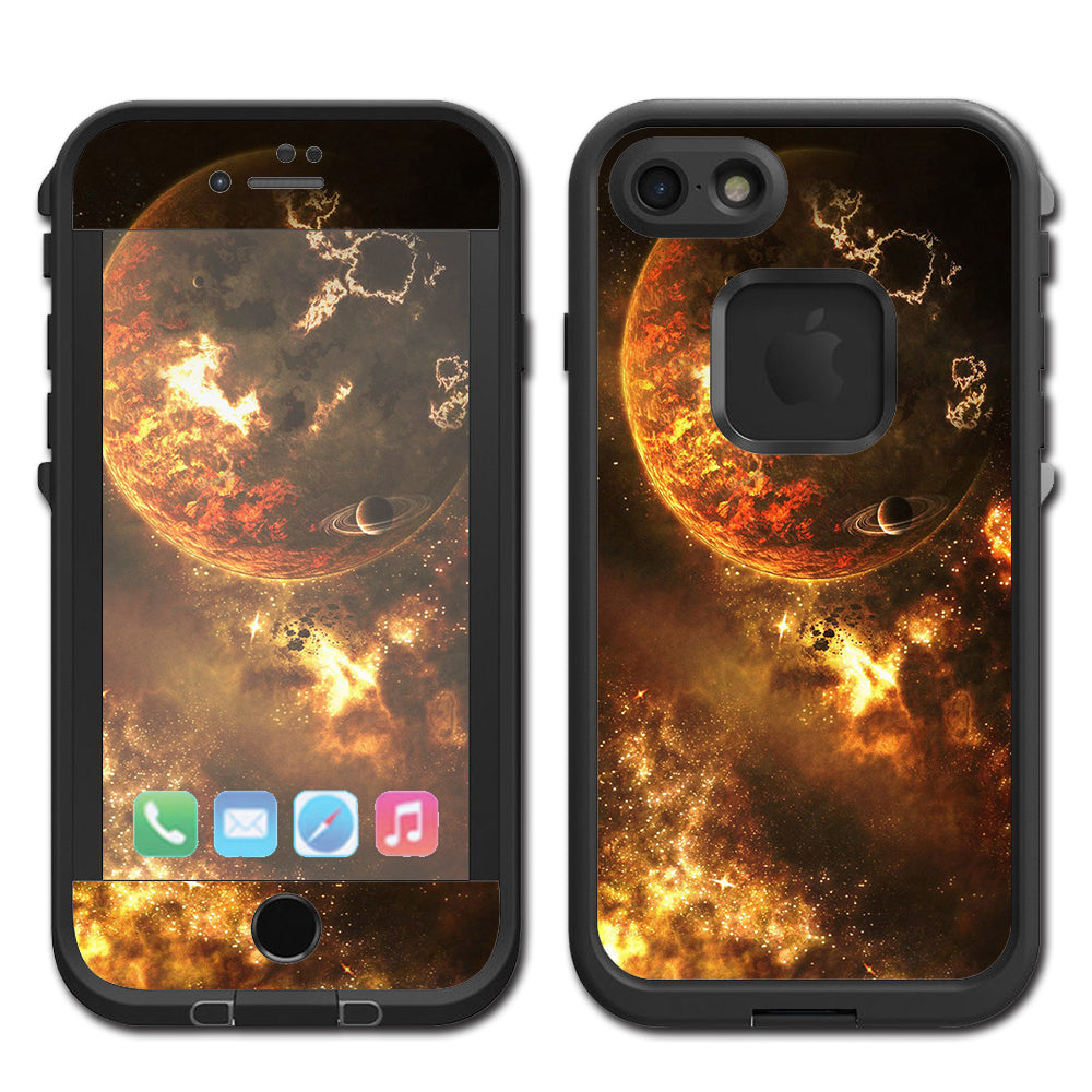  Planets Fire Saturn Rings Lifeproof Fre iPhone 7 or iPhone 8 Skin