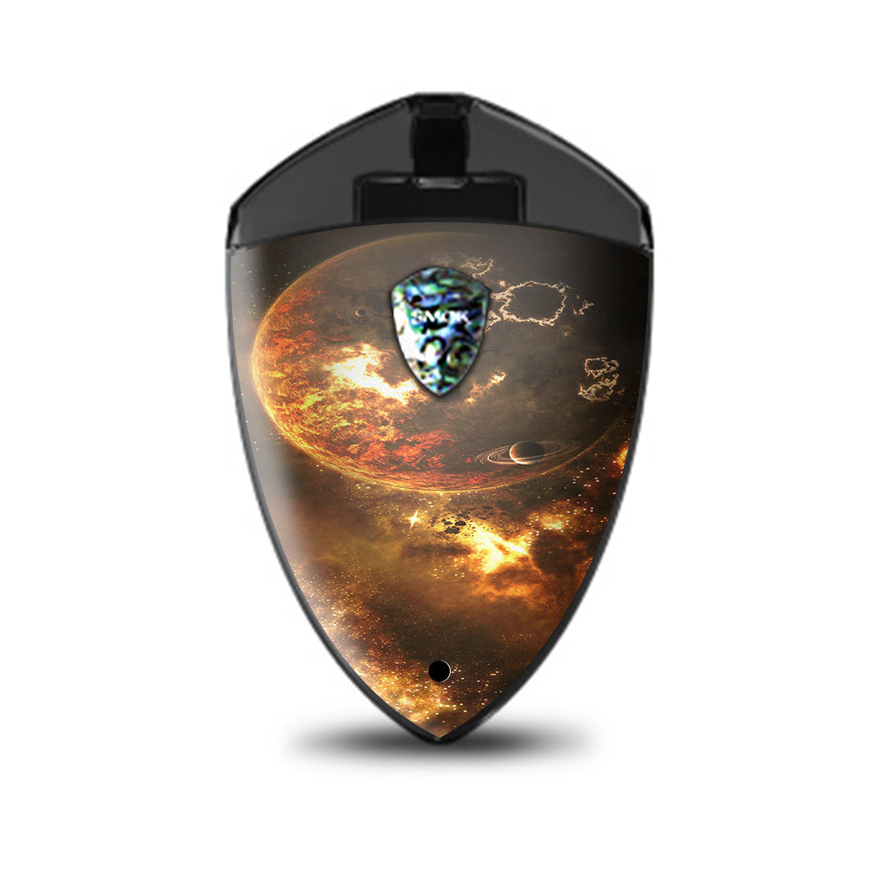  Planets Fire Saturn Rings Smok Rolo Badge Skin