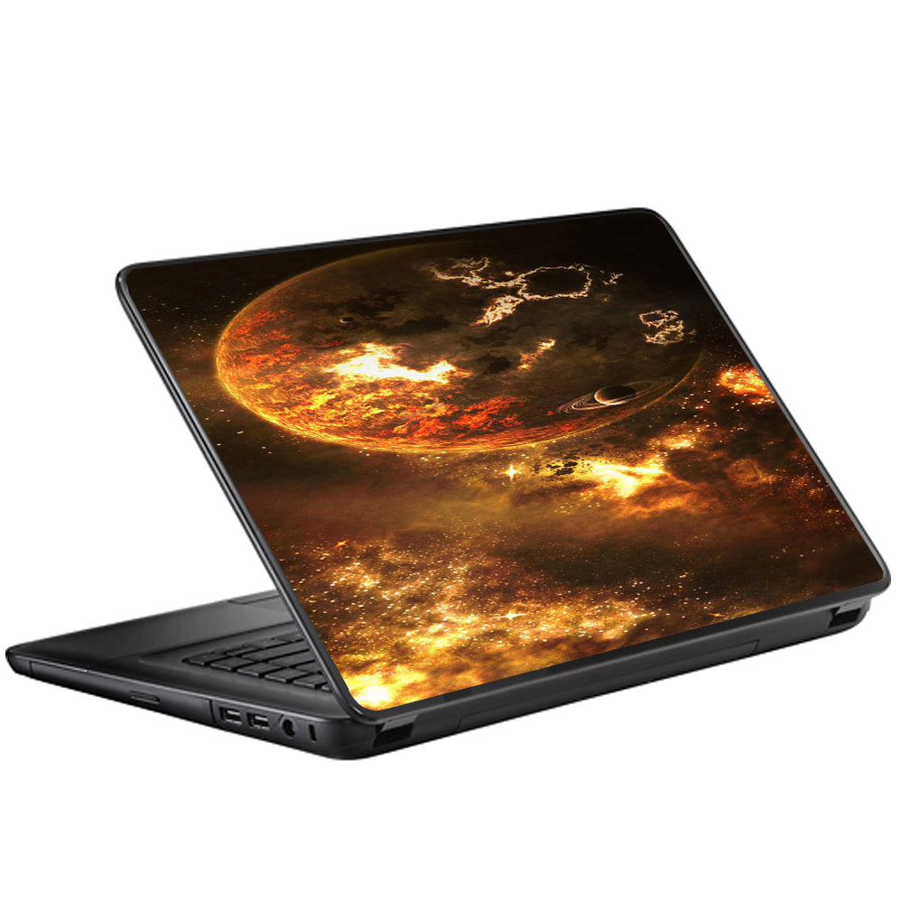  Planets Fire Saturn Rings Universal 13 to 16 inch wide laptop Skin