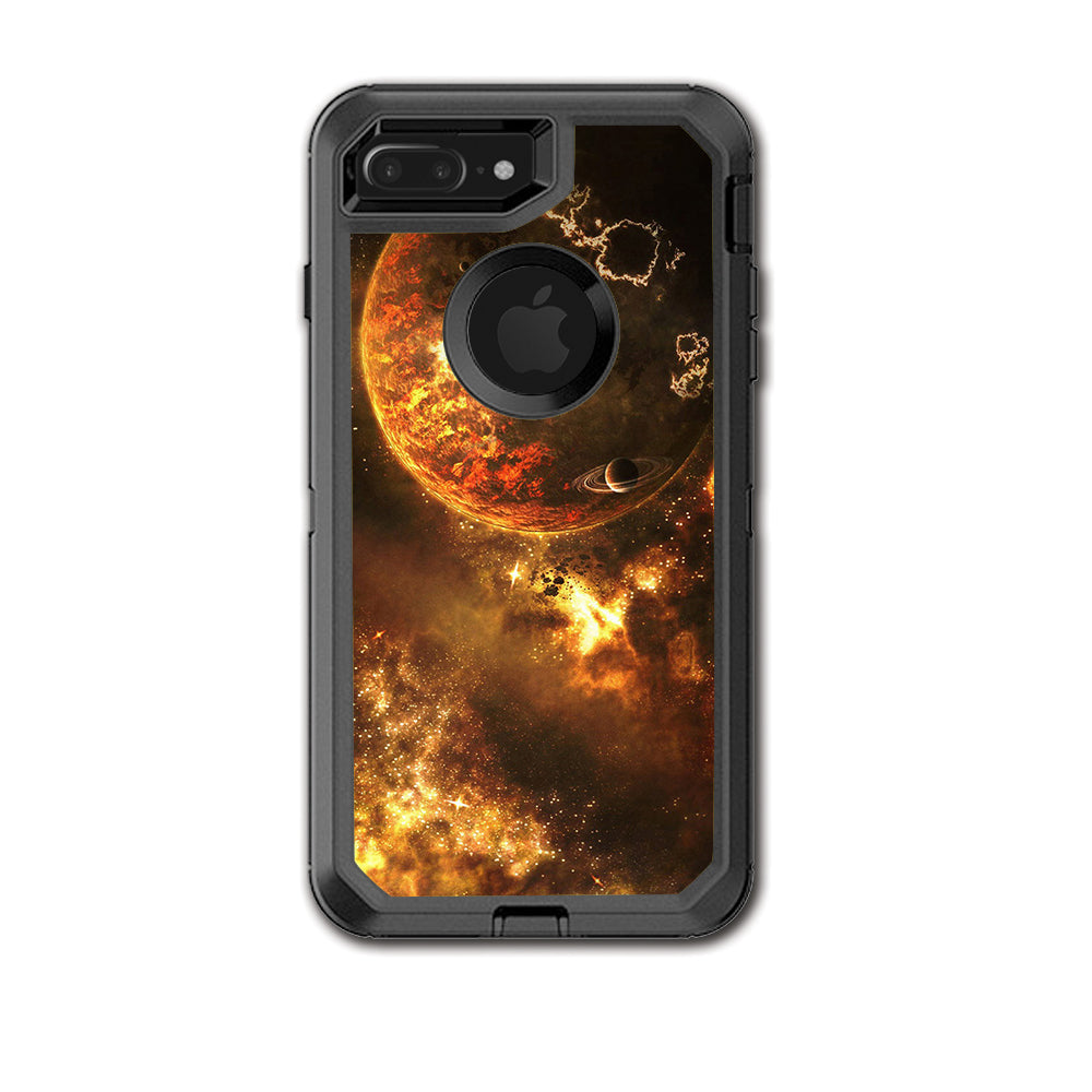  Planets Fire Saturn Rings Otterbox Defender iPhone 7+ Plus or iPhone 8+ Plus Skin