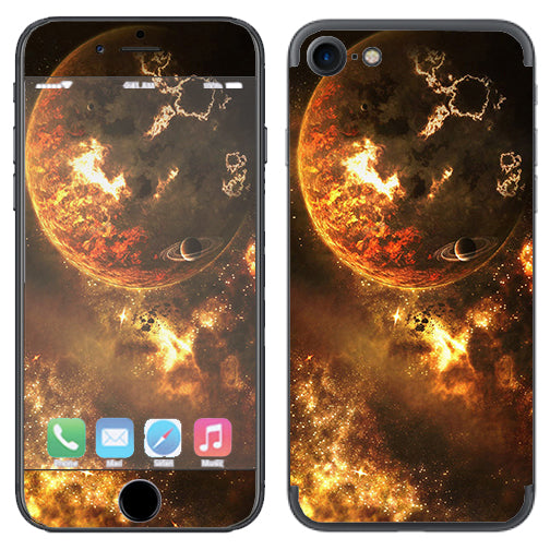  Planets Fire Saturn Rings Apple iPhone 7 or iPhone 8 Skin