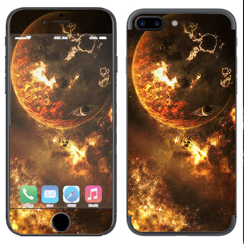  Planets Fire Saturn Rings Apple  iPhone 7+ Plus / iPhone 8+ Plus Skin