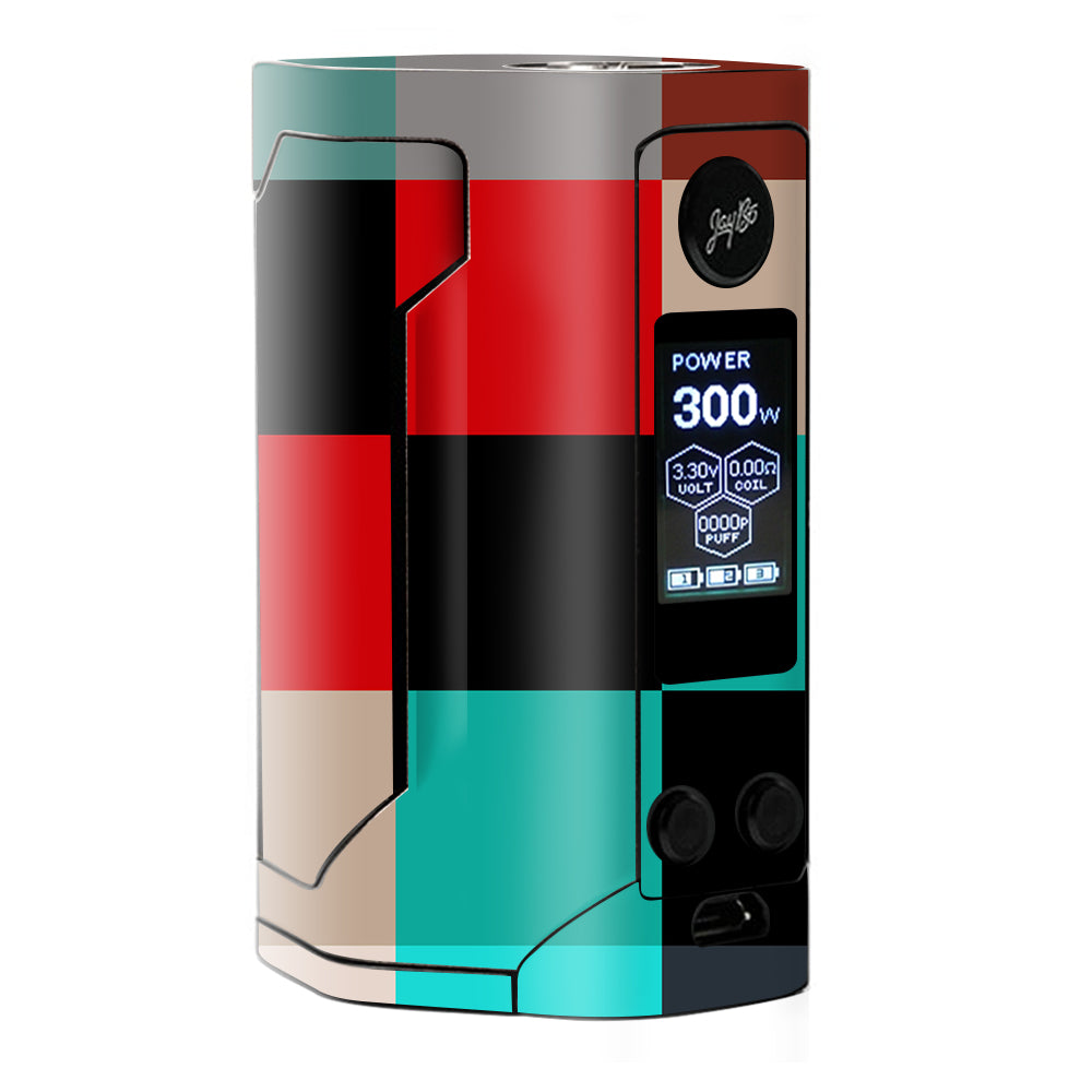  Colorful  Boxes Checkers Wismec RX Gen 3 Skin