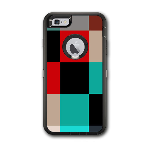  Colorful  Boxes Checkers Otterbox Defender iPhone 6 PLUS Skin