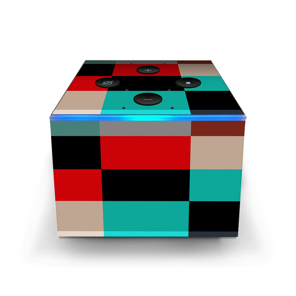  Colorful  Boxes Checkers Amazon Fire TV Cube Skin