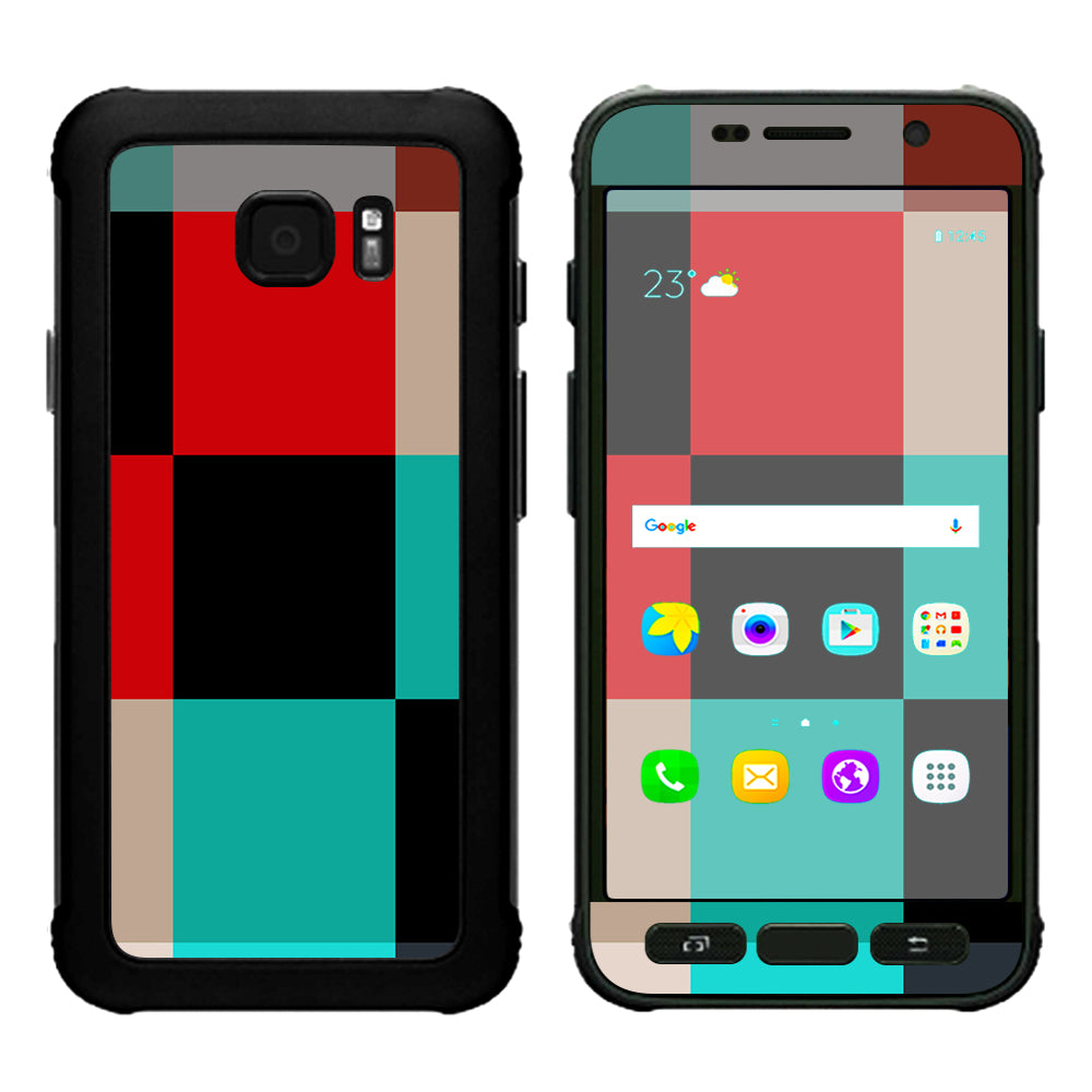  Colorful  Boxes Checkers Samsung Galaxy S7 Active Skin
