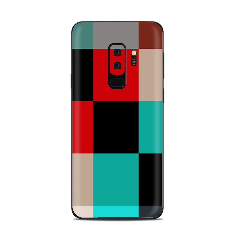  Colorful  Boxes Checkers Samsung Galaxy S9 Plus Skin