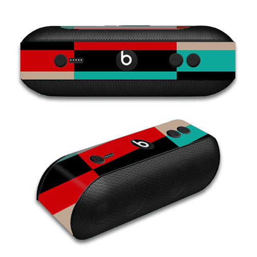  Colorful  Boxes Checkers Beats by Dre Pill Plus Skin