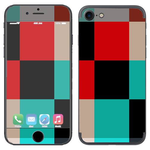  Colorful  Boxes Checkers Apple iPhone 7 or iPhone 8 Skin