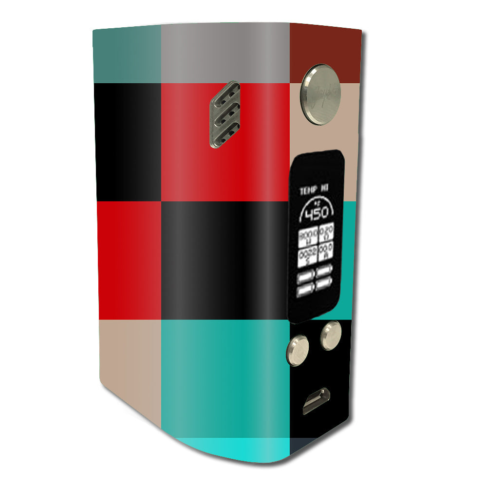  Colorful  Boxes Checkers Wismec Reuleaux RX300 Skin