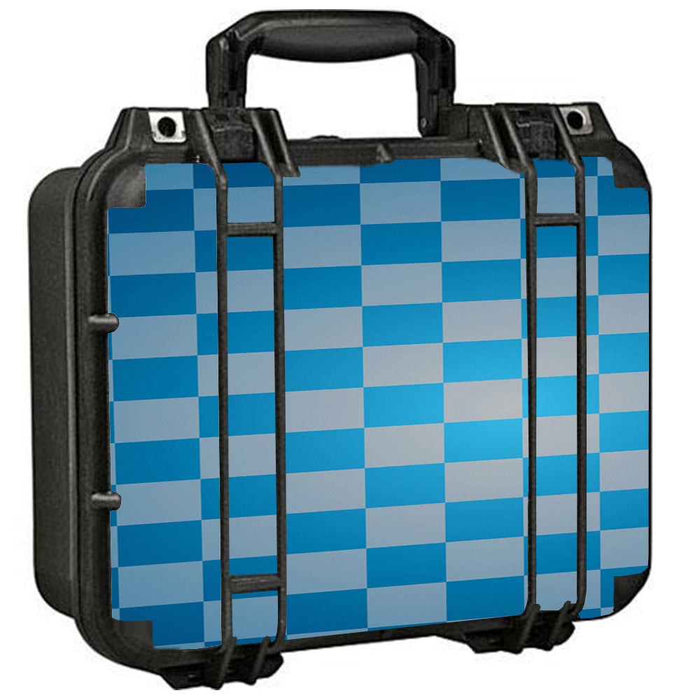  Blue Grey Checkers Pelican Case 1400 Skin