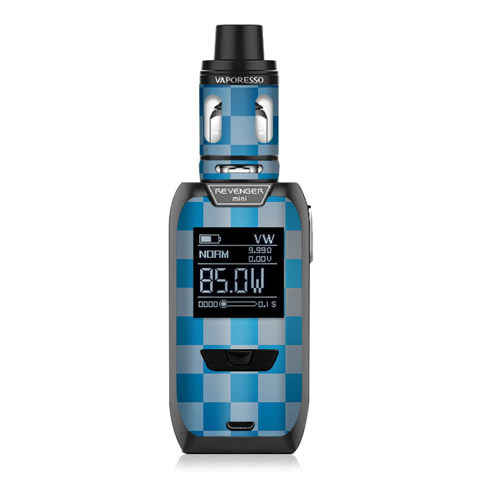  Blue Grey Checkers Vaporesso Revenger Mini 85w Skin