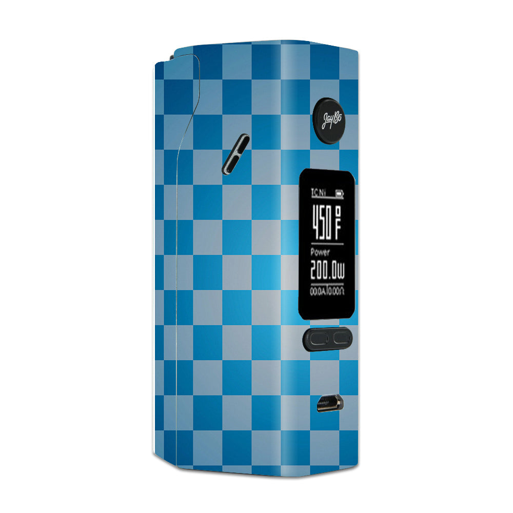  Blue Grey Checkers Wismec Reuleaux RX 2/3 combo kit Skin