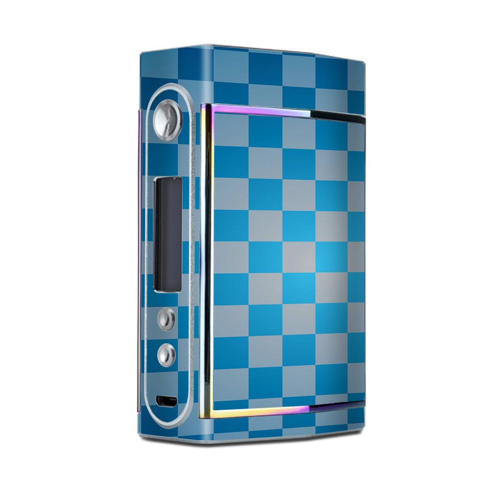  Blue Grey Checkers Too VooPoo Skin