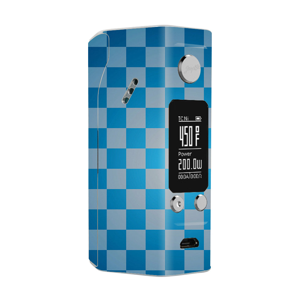  Blue Grey Checkers Wismec Reuleaux RX200S Skin