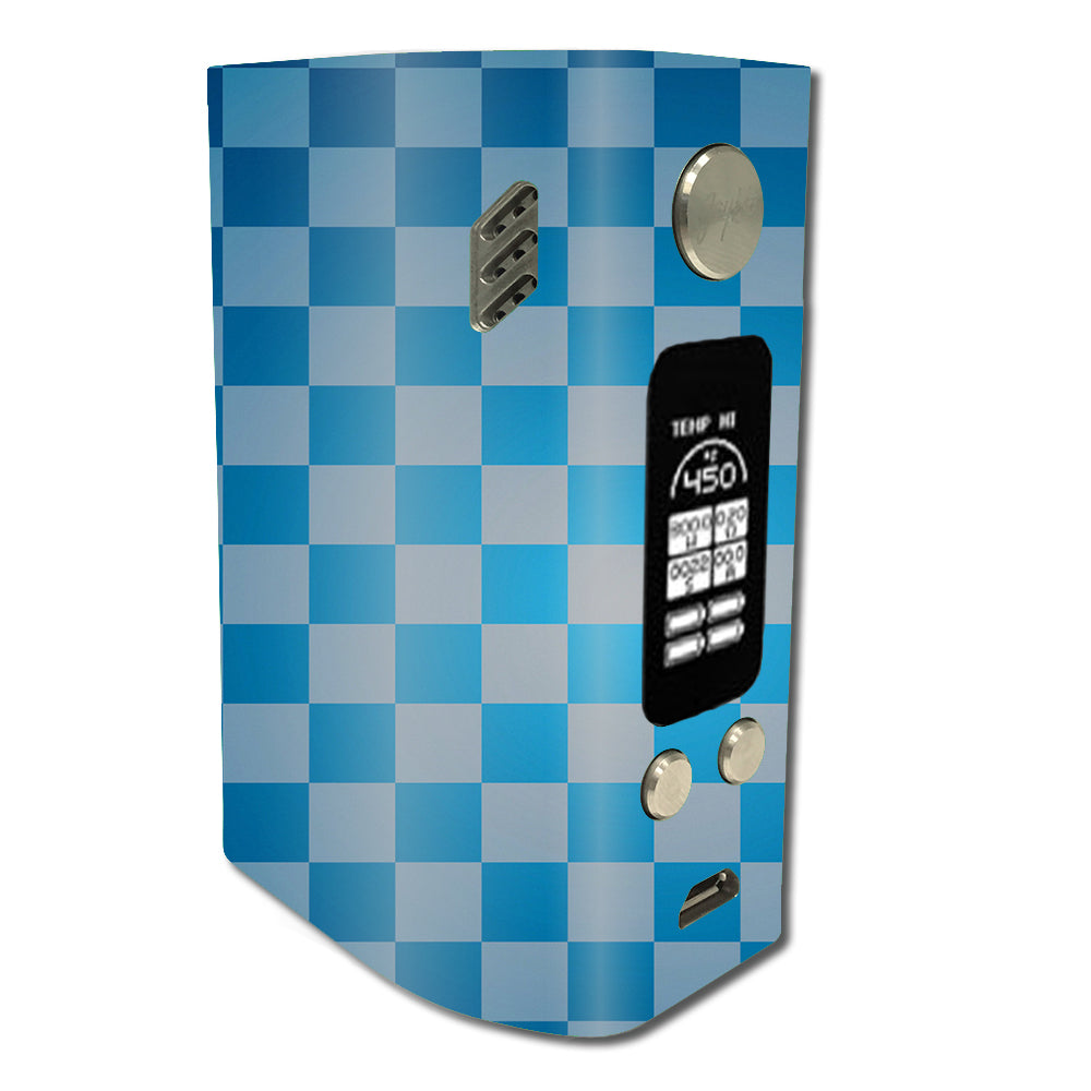  Blue Grey Checkers Wismec Reuleaux RX300 Skin