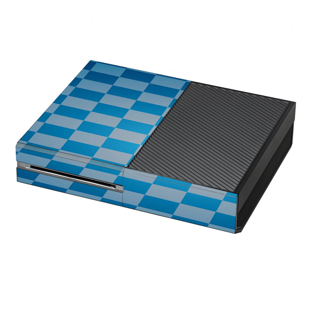  Blue Grey Checkers Microsoft Xbox One Skin
