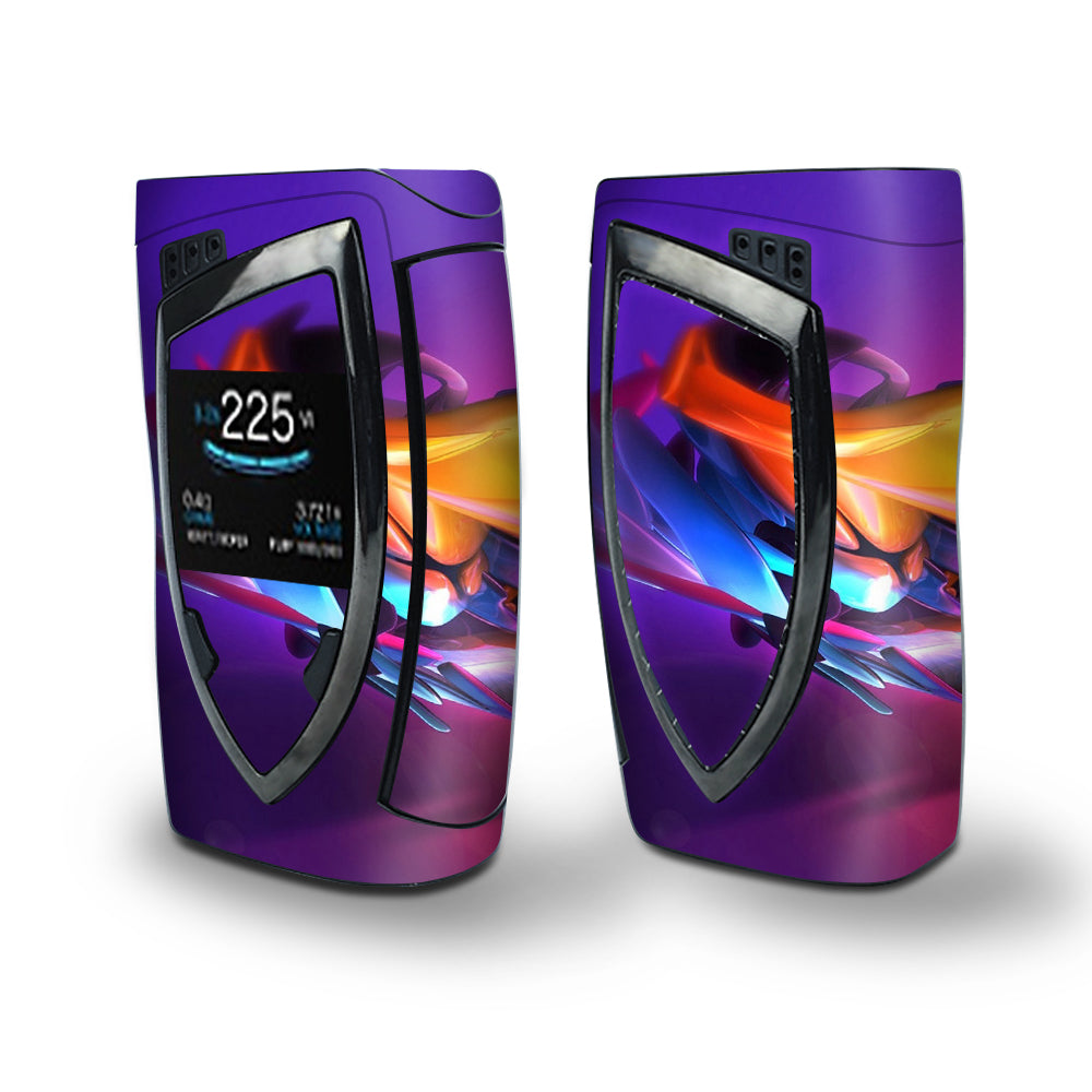 Skin Decal Vinyl Wrap for Smok Devilkin Kit 225w Vape (includes TFV12 Prince Tank Skins) skins cover/ Futuristic Digital Glass