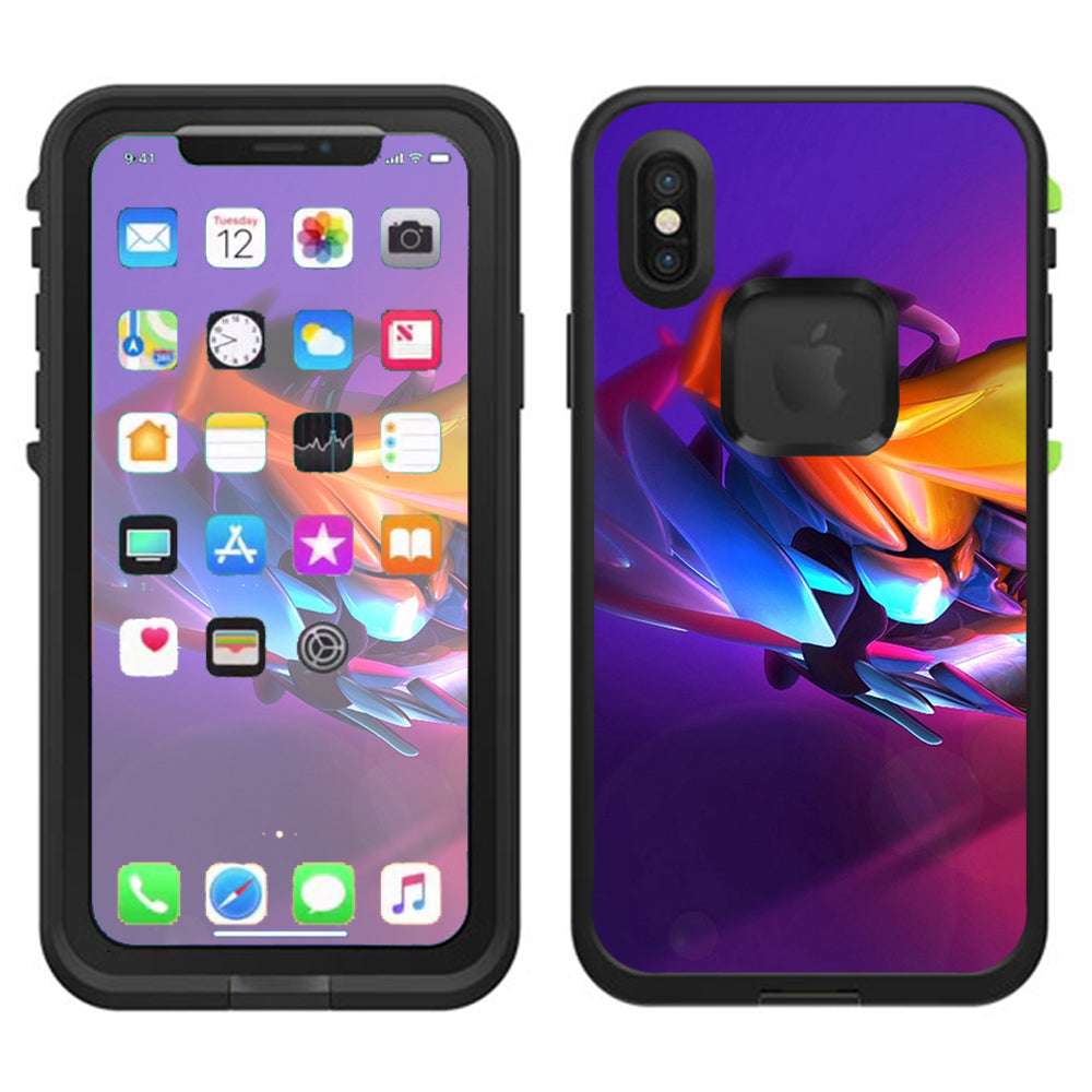  Futuristic Digital Glass Lifeproof Fre Case iPhone X Skin