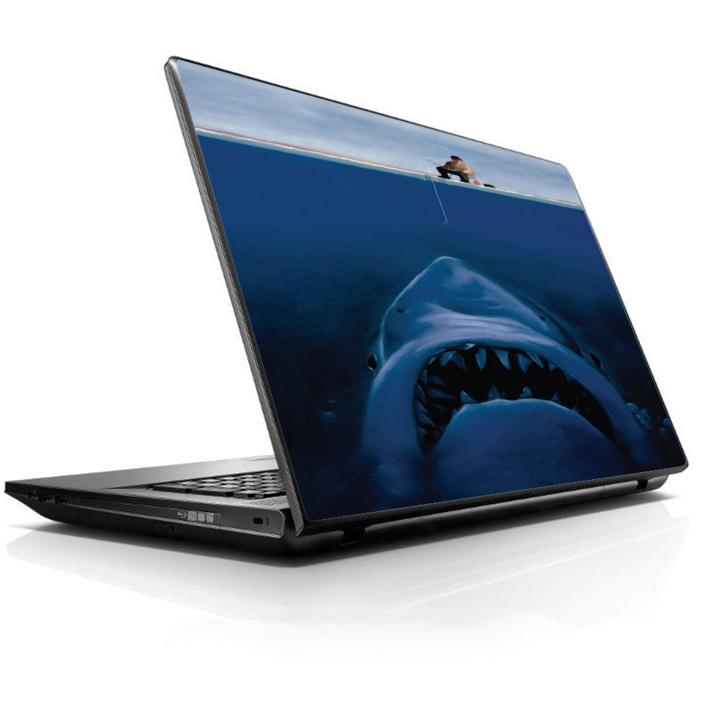  Great White Shark  Boat Universal 13 to 16 inch wide laptop Skin