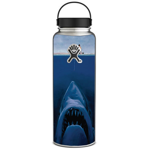  Great White Shark  Boat Hydroflask 40oz Wide Mouth Skin
