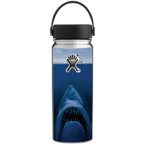  Great White Shark  Boat Hydroflask 18oz Wide Mouth Skin