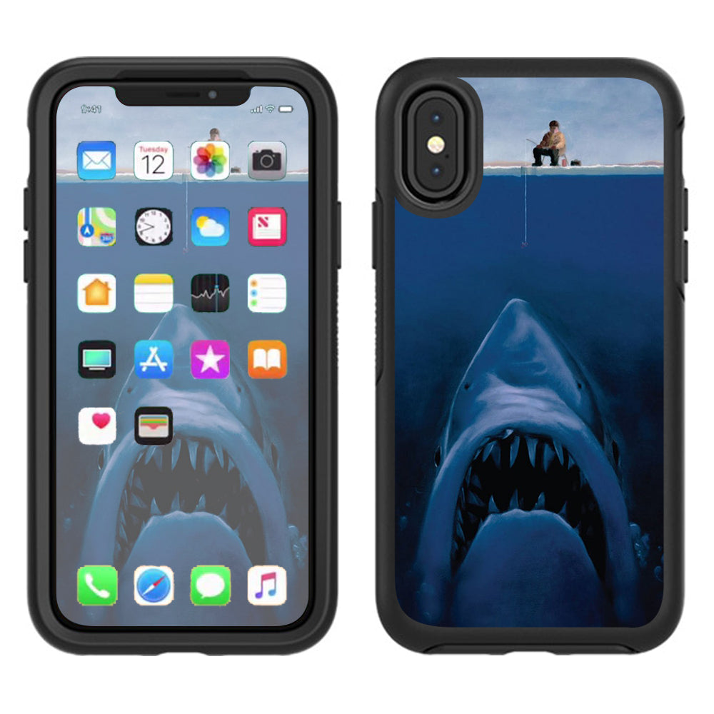  Great White Shark  Boat Otterbox Defender Apple iPhone X Skin