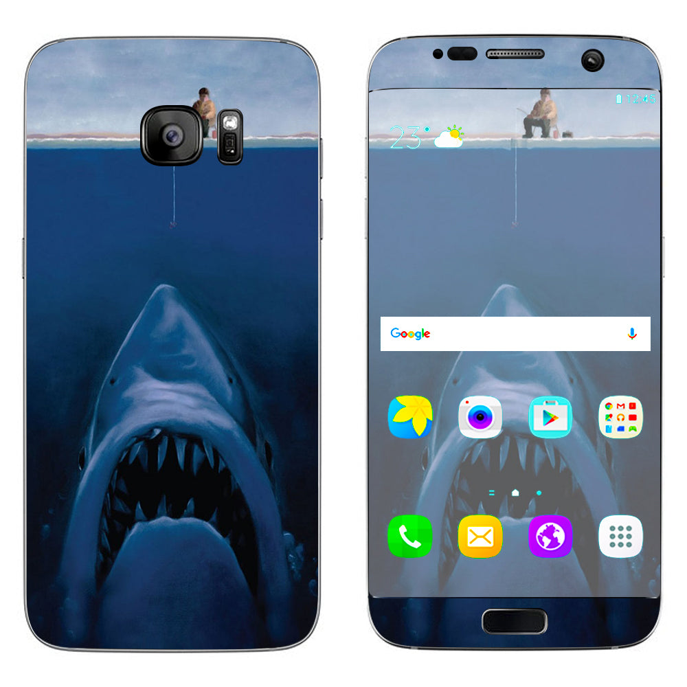  Great White Shark  Boat Samsung Galaxy S7 Edge Skin