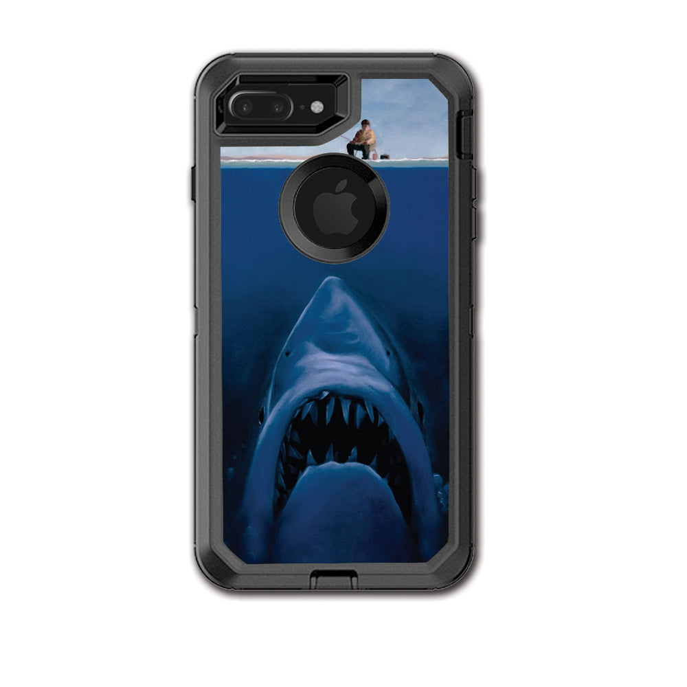  Great White Shark  Boat Otterbox Defender iPhone 7+ Plus or iPhone 8+ Plus Skin