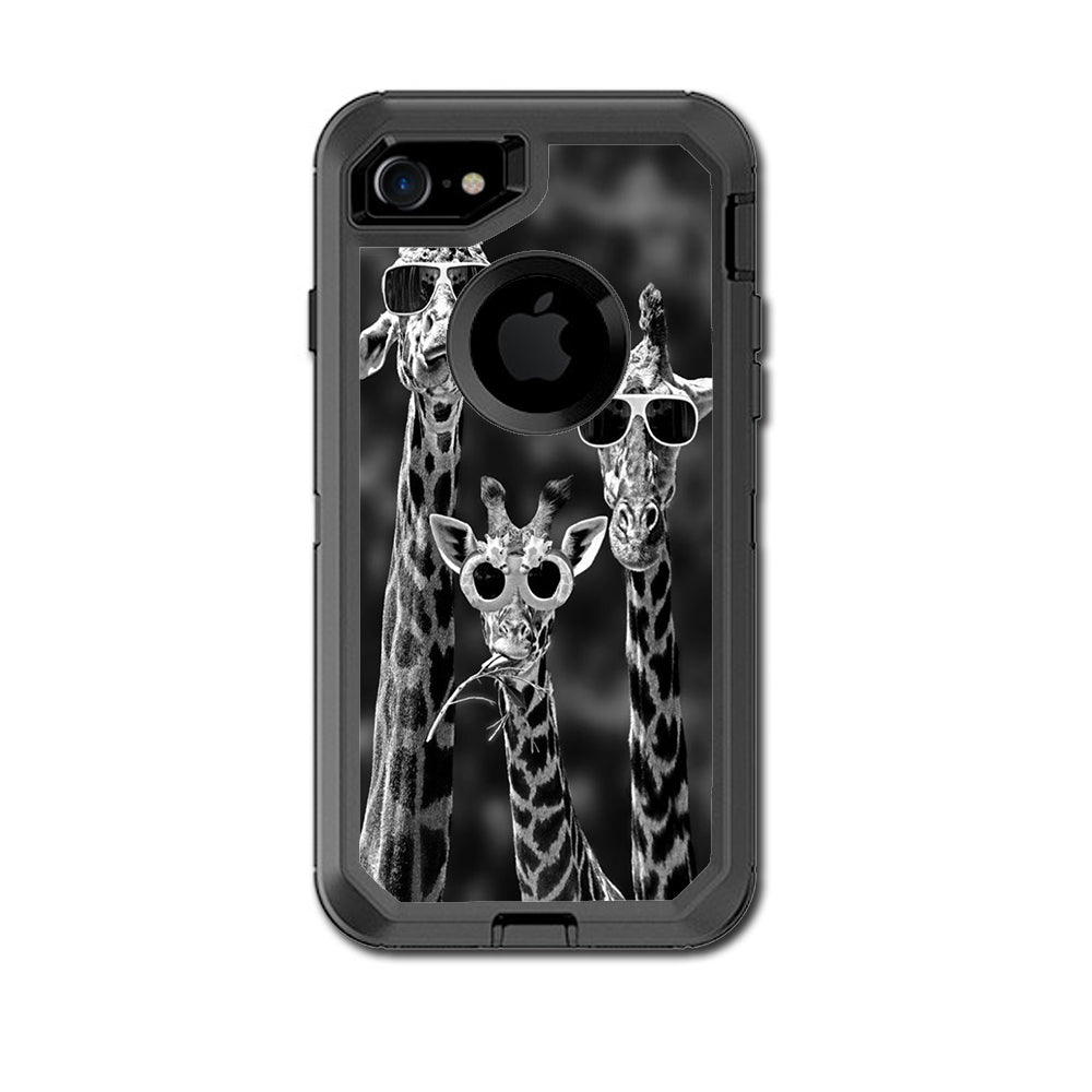  Giraffes Sunglasses Otterbox Defender iPhone 7 or iPhone 8 Skin