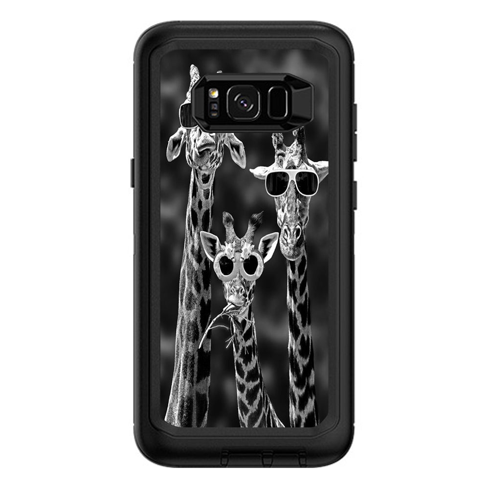  Giraffes Sunglasses Otterbox Defender Samsung Galaxy S8 Plus Skin