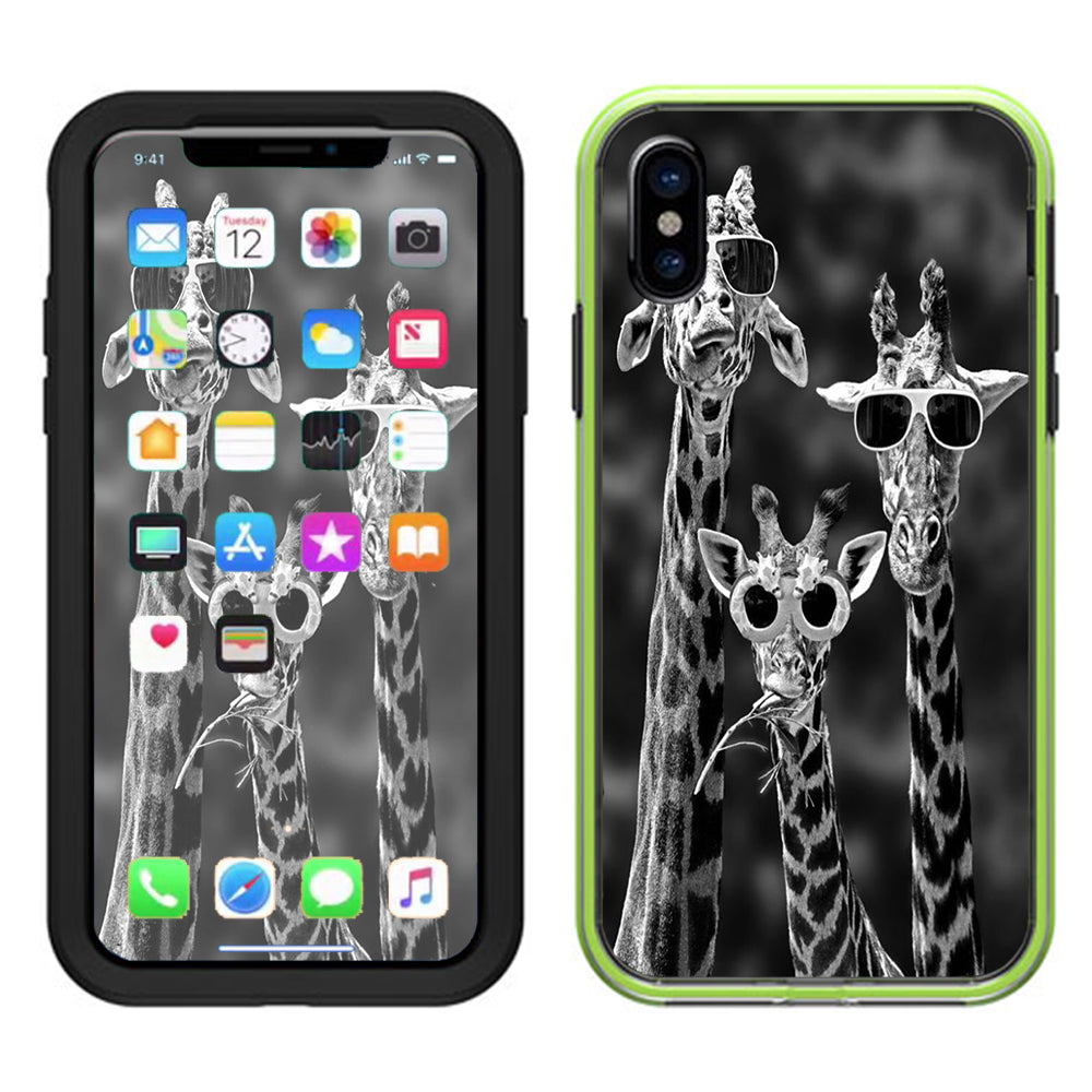  Giraffes Sunglasses Lifeproof Slam Case iPhone X Skin