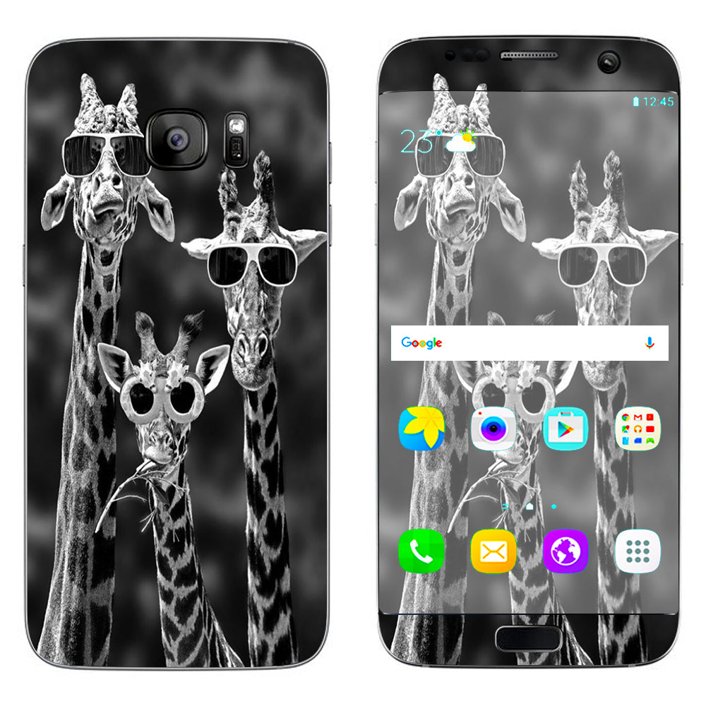  Giraffes Sunglasses Samsung Galaxy S7 Edge Skin