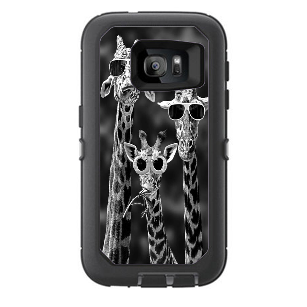  Giraffes Sunglasses Otterbox Defender Samsung Galaxy S7 Skin