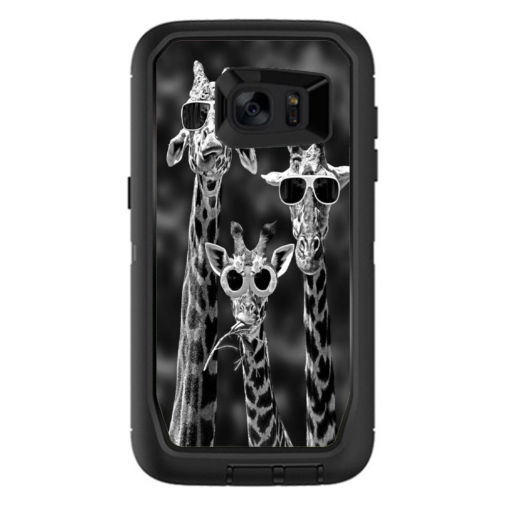  Giraffes Sunglasses Otterbox Defender Samsung Galaxy S7 Edge Skin