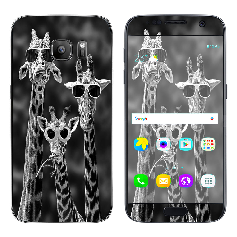  Giraffes Sunglasses Samsung Galaxy S7 Skin