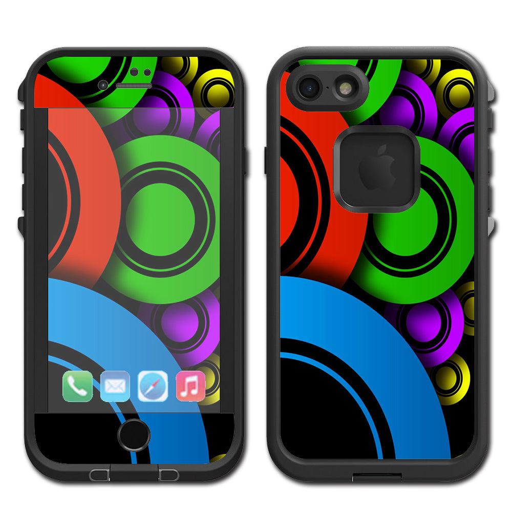  Awesome Circles Trippy Lifeproof Fre iPhone 7 or iPhone 8 Skin