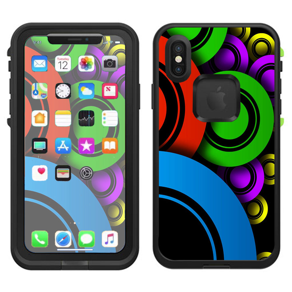 Awesome Circles Trippy Lifeproof Fre Case iPhone X Skin
