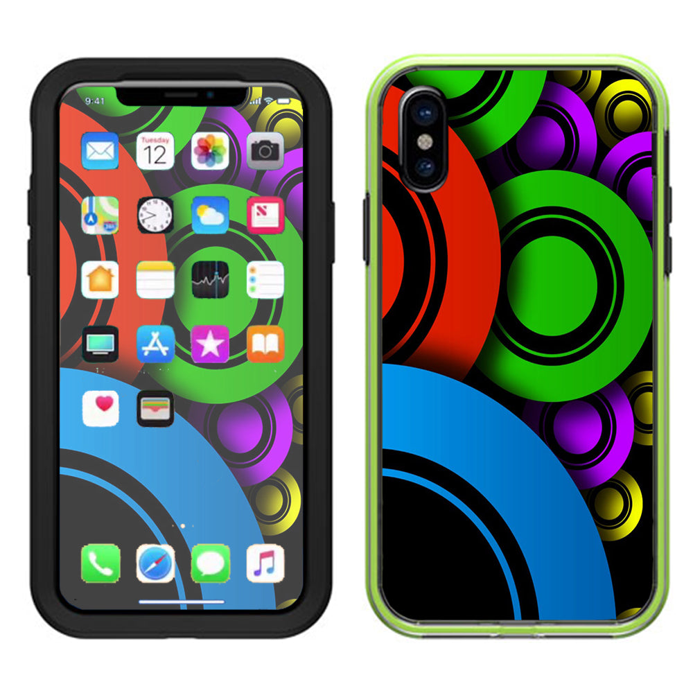  Awesome Circles Trippy Lifeproof Slam Case iPhone X Skin