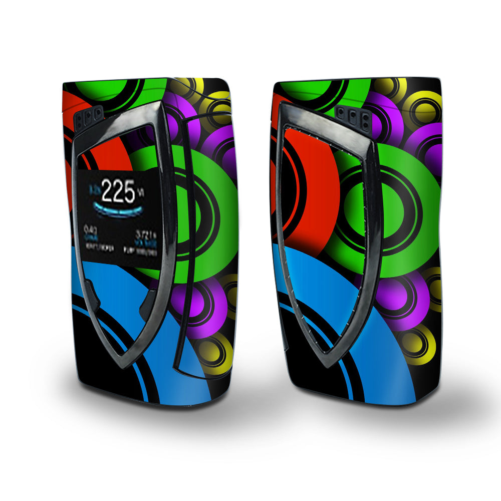 Skin Decal Vinyl Wrap for Smok Devilkin Kit 225w Vape (includes TFV12 Prince Tank Skins) skins cover/ Awesome Circles Trippy