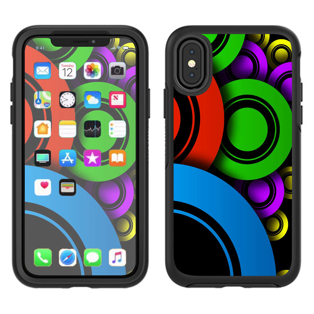  Awesome Circles Trippy Otterbox Defender Apple iPhone X Skin